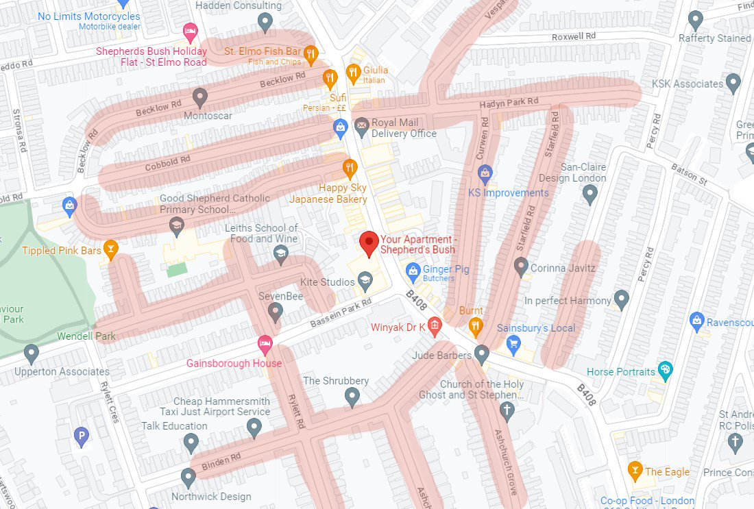 Parking Map for Clifton Village - Febraury 2021