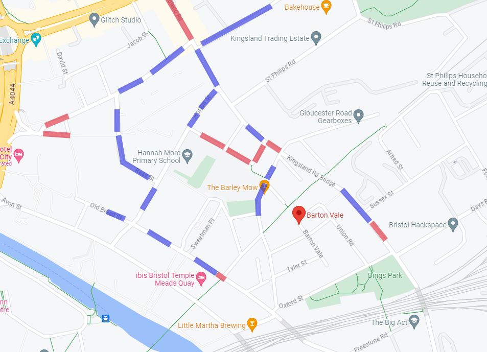 Parking Map for Clifton Village - Febraury 2021